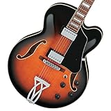 Ibanez AF75BS Chitarra elettrica acustica piena cava, finitura marrone Sunburst