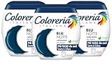 Coloreria Italiana Grey Colorante Tessuti e Vestiti in Lavatrice, colore Blu Notte, 3 Confezioni da 350g