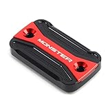 CCYYMOWOK Moto Freno Anteriore Serbatoio Fluido Copertura Per Ducati Monster 600 620 M600 M620 2001 2004 2003 2004 Tappo Olio Frizione per Monster 696 (Rosso)