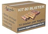 Agendepoint.it - KIT80 Blister contenitori per monete euro 80 pezzi assortiti (10 pezzi per taglio) in plastica trasparente