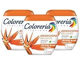 Coloreria Italiana Grey Colorante Tessuti e Vestiti in Lavatrice, Arancione Brillante, 3 Confezioni da 350g