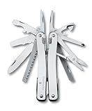 VICTORINOX Multi-strumento Swiss Tool Spirit X, 24 Funzioni, Multiuso con Lama Bloccabile e Pinze a Punta Lunga, incl. Fodero in Nylon, Argento