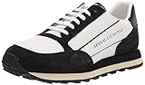 ARMANI EXCHANGE Suede Bicolor Sneakers, Scarpe da ginnastica Uomo, Off White Black, 43 EU