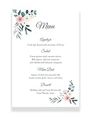 Menu per Cerimonia Matrimonio Nozze in Cartoncino A5 (Design 2)