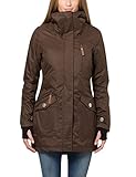 Berydale Parka da donna impermeabile e antivento, Donna, Marrone, 2XL