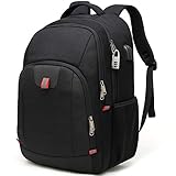 Della Gao Zaino Antifurto Zaino Porta PC Uomo Lavoro Impermeabile USB Zaini Laptop 17.3 Pollici Computer Portatile Borsa Multifunzionale Casual Viaggio Bussiness Nero