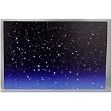 Cielo Luminoso a LED con Funzione Touch, Fibra Ottica, Alimentato a Batterie, Accessorio per Presepe 40x60x2,5 cm - Made in Italy