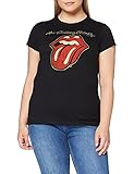 Rolling Stones Plastered Tongue Camicia, Nero (Black), Medium Donna