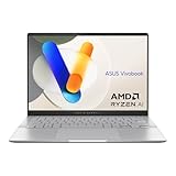 ASUS Vivobook S 14 OLED M5406WA#B08H1KCVGC, Notebook in alluminio con Monitor 14" OLED Anti-glare, Processore AMD Ryzen AI 9 HX370, RAM 32GB, 1TB SSD PCIE, WIN 11 HOME, Argento