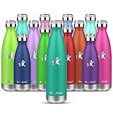 KollyKolla Bottiglia-Borraccia Termica Acqua in Acciaio Inox-350ml,500ml,650ml,750ml-Bottiglie Doppia Parete Isolato a Vuoto-Senza BPA-Processo di Verniciatura a Polvere