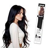 SOHAIR 100 CIOCCHE HAIR EXTENSION CIOCCHE CHERATINA CAPELLI VERI 30/35CM CAPELLI NATURALI 100% REMY HUMAN HAIR ESTENSIONI 75 GRAMMI (CASTANO 4)