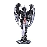 Nemesis Now NYA - Statuetta di drago fata, 37,5 cm, colore: nero