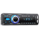 Autoradio Bluetooth,Chismos Stereo Auto 1 DIN Autoradio FM Radio Auto Lettore MP3 Supporta 2 USB/SD/Aux/Telecomando/Ricarica rapida, supporto iOS/Android (Non ha RDS/CD)