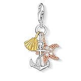 Thomas Sabo Ciondolo da Donna, Argento 925, charm (anchor, starfish, shell)