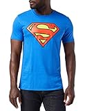 DC Comic Superman Logo-T-shirt Uomo, Azul Royal, Large