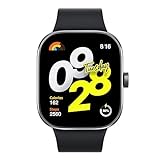 Xiaomi Redmi Watch 4 (Smartwatch), Schermo AMOLED 1,97", Autonomia 20 giorni, 150+ modalità sportive, GPS integrato, corona in acciaio, Chiamate Bluetooth, Monitoraggio Battito Cardiaco, SpO2, Nero