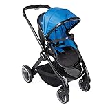 Cchicco Fully Single - Passeggino 2 in 1 trasformabile, sedia e navicella, colore blu (Power Blue)