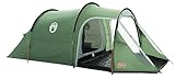 Coleman Unisex Adulto Tenda a 3 Posti, Tenda a Tunnel da 3 Persone, Tenda da Campeggio, da Trekking Leggera con Veranda, Impermeabile, Colonna d Acqua di 3.000 mm, Poliuretano, Verde, Taglia Unica