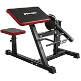 SPORTNOW Panca Romana 2 in 1 per Curl e Tricipiti, Panca Fitness Multifunzione con Sedile a 5 Livelli e 25 Regolazioni, Nero