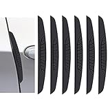 Confezione da 6 dispositivi di protezione per bordi della portiera dell’auto, di alta qualità, in gomma, colore nero