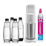 sodastream Duo Megapack, Gasatore Dâ€™Acqua per Trasformare Lâ€™Acqua in Acqua Frizzante, Bianco, â€Ž29 X 25.6 X 44.4 Cm; 6.4 kg