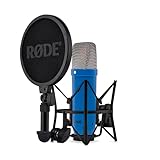 RØDE NT1 Signature Series Microfono a Condensatore a Diaframma Largo con Supporto Antiurto, Filtro Anti-pop e Cavo XLR per Produzione Musicale, Registrazione Vocale, Streaming e Podcasting (Cobalto)