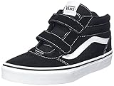 Vans Ward Mid V, Sneaker, Unisex - Bambini e ragazzi, (Suede/Canvas) Black/White, 38 EU