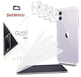 sheikhuu [ Confezione da 8 pellicole protettive per iPhone 11, 6,1 Pollici, con Protezione per Obiettivo Fotocamera, nitidezza Ultra HD, AntiGraffio, Supporto A Vita