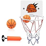 BLMHTWO Set di 4 mini basket con cerchio per interni giocattolo, da gioco a parete per ufficio, scrivania, vasca da bagno, per bambini