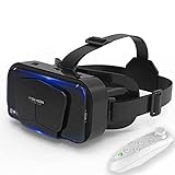 Cutebe Occhiali VR, Realtà Virtuale 3D, Realtà Virtuale per Film e Giochi 3D, per Smartphone 4.7-7 Pollici [con controller]