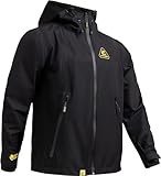 Cressi, Hooded Shell Jacket Unisex Adulto, Nero/Giallo, L