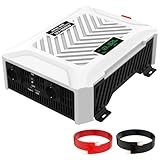 DATOUBOSS Inverter Onda Sinusoidale Pura 3000W/6000W Power Inverter Convertitore DC 12V a AC 220V 230V con LCD Display & 2 presa AC 1 USB 1 Type-c, Trasformatore per Batteria Auto Camion Camper