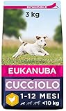 Eukanuba Cibo Secco per Cuccioli in Crescita, per Cani di Taglia Piccola, Ricco di Pollo Fresco, 3 kg