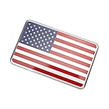 Ouitble Adesivo per Auto con Bandiera Americana, Adesivo per Auto con Bandiera Americana in Lega di Alluminio da 2 Pezzi per motociclette
