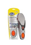 Scholl Liquiflex Extra Supporto, Solette Regolabili Anti-Odore in Memory Foam con Tecnologia 5 in 1 per Scarpe da Lavoro, Stivali e Scarpe Antinfortunistiche, Taglia S (35.5-40.5) Rosso