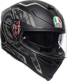 CASCO K5 S AGV MULTI MPLK TORNADO MATT BLACK/SILVER XXL