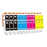 akaca 364XL Cartucce d inchiostro Compatibili con HP 364 364XL, per Photosmart 5510 5515 5520 5525 5524 7510 Deskjet 3070A 3520 Officejet 4620 4622 (3 Nero, 3 Ciano, 3 Magenta, 3 Giallo)