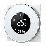 Decdeal Termostato programmabile tramite Wi-Fi, termostato intelligente wireless, con display LCD tattile, nero