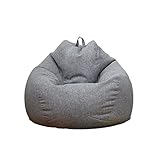 Highdi Pouf Poltrona Sacco Bambini & Adulti Bean Bag Fodera per Sacco di Fagioli per Decorazione della Soggiorno Camera Giardino Salotto Balcone, Senza Ripieno (Grigio scuro,100x120cm)