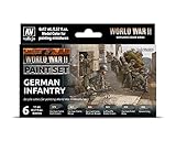 Vallejo- Farb-Set, Deutsche Infanterie, WWII Kit di Montaggio per modellino, 0.57 Fl Oz (Pack of 6), 070206