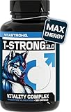 Vitastrong Vitality Complex - 120 capsule T-Strong 2.0 con arginina, cordyceps, taurina, maca, fieno greco, ginseng, ginkgo, zinco, vitamina B6 - Energia,benessere maschile e supporto alle prestazioni