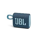 JBL GO 3 Speaker Bluetooth Portatile, Cassa Altoparlante Wireless con Design Compatto, Resistente ad Acqua e Polvere IPX67, fino a 5 h di Autonomia, USB, Blu