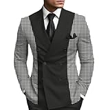 Ying Abito Da Uomo Casual Bello Tendenze Abito A Maniche Lunghe Uomo Temperamento Affari Lavoro Abito Da Giacca Uomo Slim Fit Bavero Moda Abito Uomo A-30 3XL