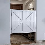 Porte a battente in legno con chiusura automatica, per casa/porte, bianco, 90 x 90 cm