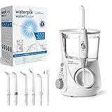 Waterpik Idropulsore Dentale Ultra Professional con 7 Testine e Sistema Avanzato di Controllo della Pressione con 10 Impostazioni, Strumento di Rimozione della Placca Dentale, Bianco (WP-660EU)