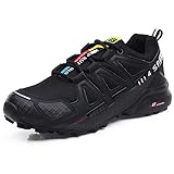 WYUKN Scarpe da Ciclismo da Uomo Donna - Scarpe da Bici da Strada Scarpe da MTB per Mountain Bike,Scarpe da Ciclismo da Uomo, Mountain Bike,Scarpe da Bicicletta,Black-43EU