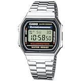 Casio Vintage A168WA-1WDF - Orologio da Polso Digitale, Argento