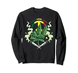 Rasta Weed Marijuana Ganja Cannabis Leaf Design Felpa