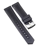 SCWZZWSY Clouism Men Black Watchband 20mm 22mm Silicone Rubber Watch Band Belt per Tag Carrer Strap per Heuer Buckle Drive Timer Watchbands