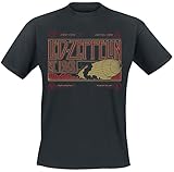 LED Zeppelin Zeppelin & Smoke Uomo T-Shirt Nero M 100% Cotone Regular